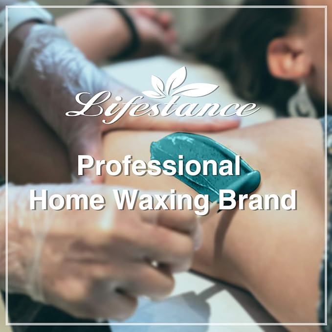 2.5lb Lifestance Hard Blue Brazilian Bikini Wax Kit with 30 Applicators - Pearl Wax Beads for Face, Body, Legs - For Women and Men