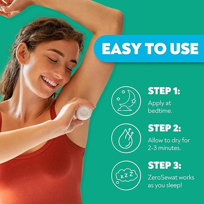 ZeroSweat Antiperspirant Deodorant | Clinical Strength Hyperhidrosis Treatment - Reduces Armpit Sweat (2 Pack)