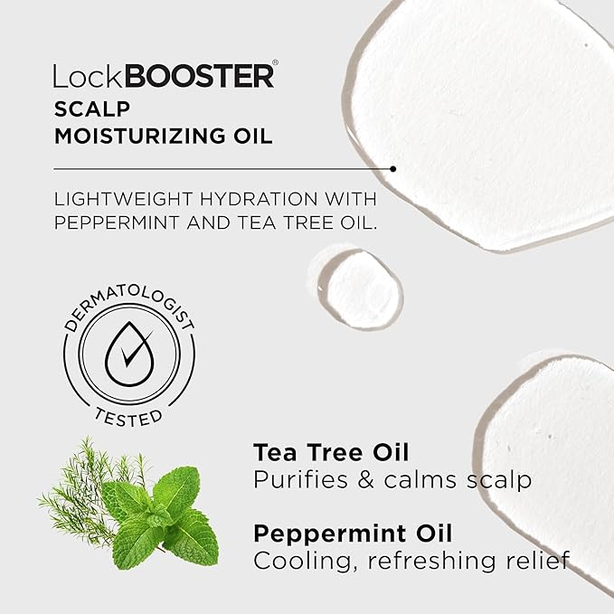 Style Factor LockBOOSTER Scalp Moisturizing Oil – Lightweight Hydration with Peppermint & Tea Tree Oil for revitalizing Braids, Locs & Twists – Soothes, Nourishes and Supports Scalp Care – 4 oz