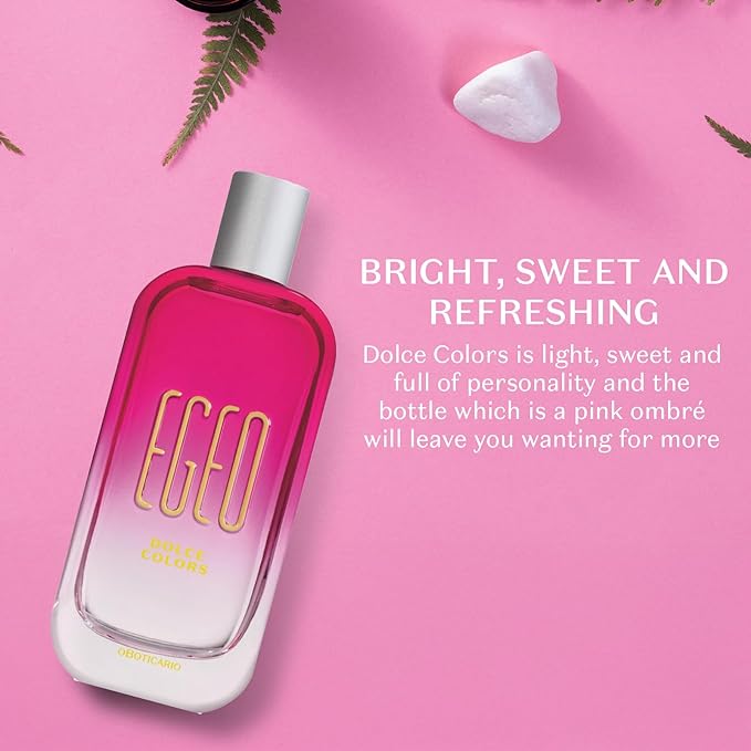 O BOTICARIO Egeo Dolce Colors Eau de Toilette, Floriental Fruital Scented Fragrance Perfume for Women, 3 Ounce