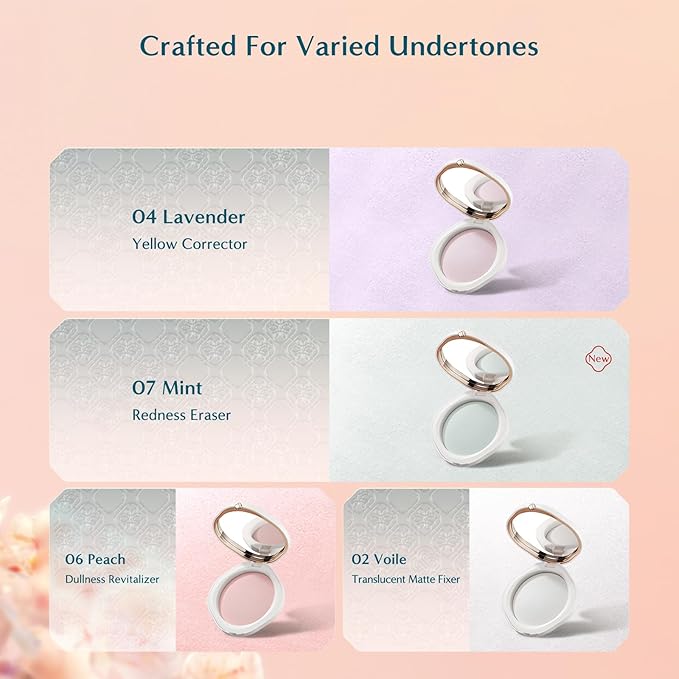 Florasis Flawless Jade Breathable Color Correcting Pressed Powder (07 Mint, 1 Count)