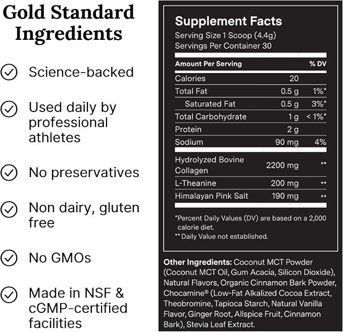 For Wellness The Good Stuff Focus – Mocha Coffee Booster | Nootropic Collagen Creamer with MCTs for Focus, Energy & Wellness | Non-Dairy, Keto-Friendly, 14 Servings