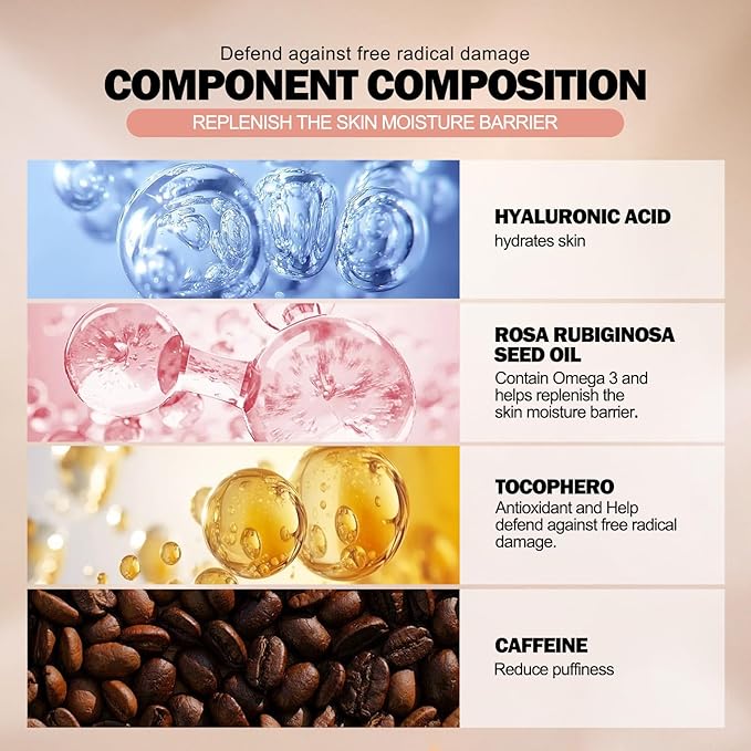 Liquid Concealer, Under Eye Full Coverage Concealers for Dark Circles, Fine Lines, Redness,Waterproof, Firming,Color Correcting Long lasting Makeup Concealer for Women (01#Light)