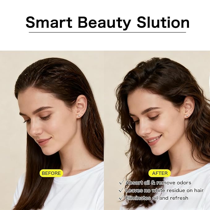 Dry Shampoo Spray for Women Dark Hair Oil Absorbing No White Residue Fashion Volumizing Hair Style, 72-Hour Refresh hair, 5.07 Fl Oz