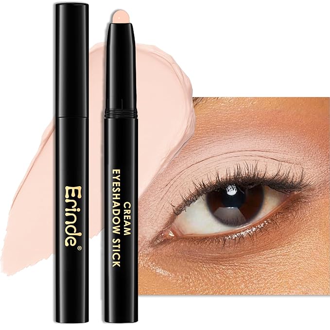 Erinde Waterproof Cream Eyeshadow Stick, Light Beige Nude Matte Eye Shadow Sticks, Creamy Eye Brightener Pencil Crayon, Buildable Blendable Long-Lasting Eye Shadow Stick, Vegan & Cruelty-Free, 11