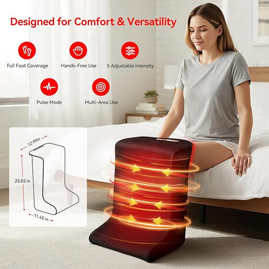 Red Light Therapy for Feet,Infrared Light Therapy Device for Body with Pulse Mode and Timer,450Pcs 3-1 Lamp Beads, Wearable 660nm&850nm Red Light Therapy Mat for Body at Home Office