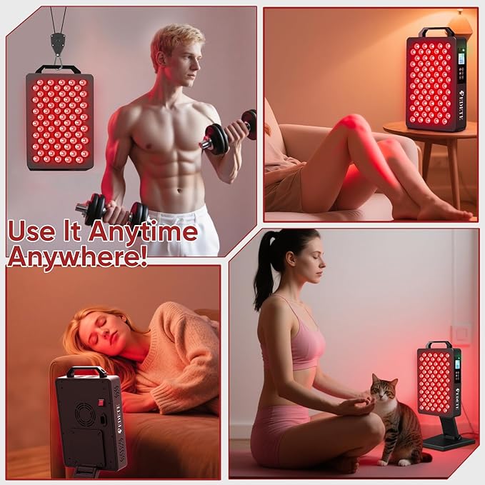 Red Light Therapy for Face and Body, 630nm 660nm 810nm and 850nm Near Infrared Light Therapy Panel, 70 Dual Chip Beads, High Power Light Therapy Device for Skin Care, Sleep, Pain Relief. M70