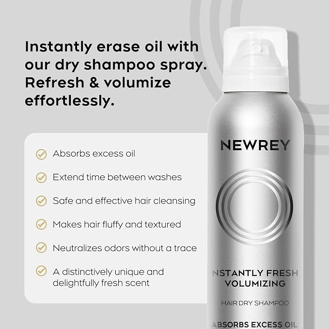 Dry Shampoo Spray for Women & Men - Freshens hair, Residue-Free, Volumizing Formula with Rice Starch - Absorbs Oil, Eliminates Odors - 5.07 oz-1