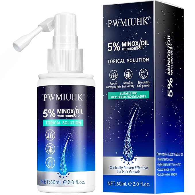 Minoxidil for Men and Women Hair Growth: 5% Minoxidil Spray Hair Regrowth Treatment Serum Stop Hair Thinning and Hair Loss For Stronger Thicker Longer Hair