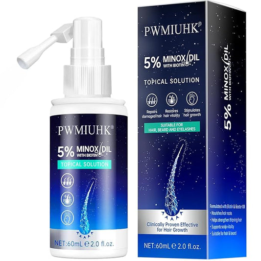 Minoxidil for Men and Women Hair Growth: 5% Minoxidil Spray Hair Regrowth Treatment Serum Stop Hair Thinning and Hair Loss For Stronger Thicker Longer Hair