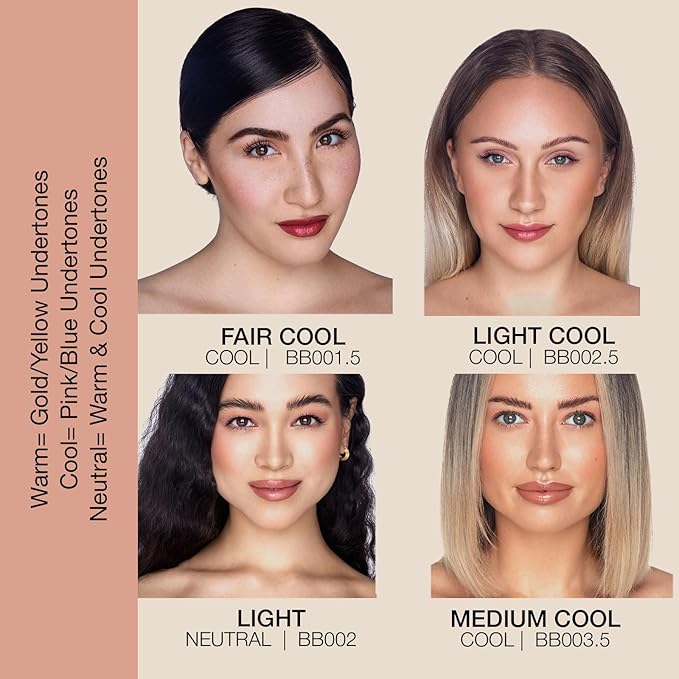 Bellapierre BB Cream SPF 20 – Mineral Sunscreen & Liquid Foundation, Lightweight Face Moisturizer with Buildable Coverage, Matte Finish, Non-Toxic, Paraben-Free, Cruelty-Free – 1.7 oz - Light