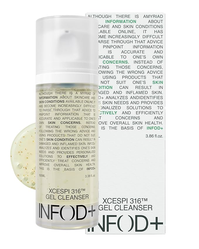 INFODPLUS XCESPI316 Gel Cleanser – Exosome & Walnut Powder Foaming Face Wash for Deep Pore Cleansing, Oil Control & Blackhead Care | Korean Cleanser for Men & Women, 100ml