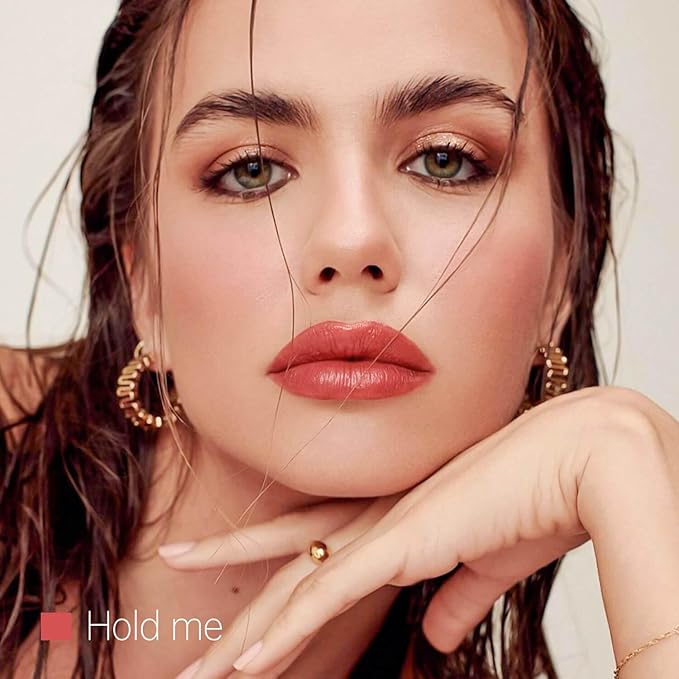 Nude Pink Moisture Lipstick – Hydrating Lip Balm for Dry, Cracked Lips, Weightless Creamy Lip Color with Vitamin E, Hydrasmooth, Glossy Juicy Finish, Long Lasting for Women (Hold me)