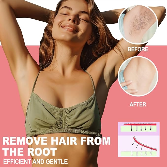 32 oz Hard Wax Beads, 2lb Waxing Beads for Full-Body Hair Removal, Brazilian & Bikini, Legs Underarms Face at Home & Professional Salon Refill Bulk Rosin-Free Natural Wax Bean for Sensitive Skin