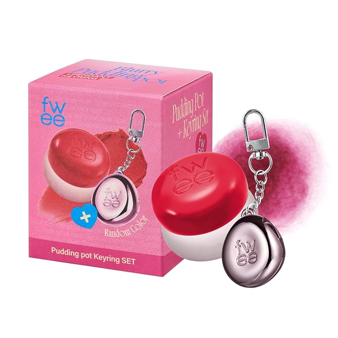 Blurry Pudding Pot + Keychain SET | Airbrushed Blush & Lip, Buildable Pigment, Long-lasting, Lightweight, Easy to Blend, Natural Soft Matte Finish Makeup – Greedy (Plum Red) | 0.17 oz
