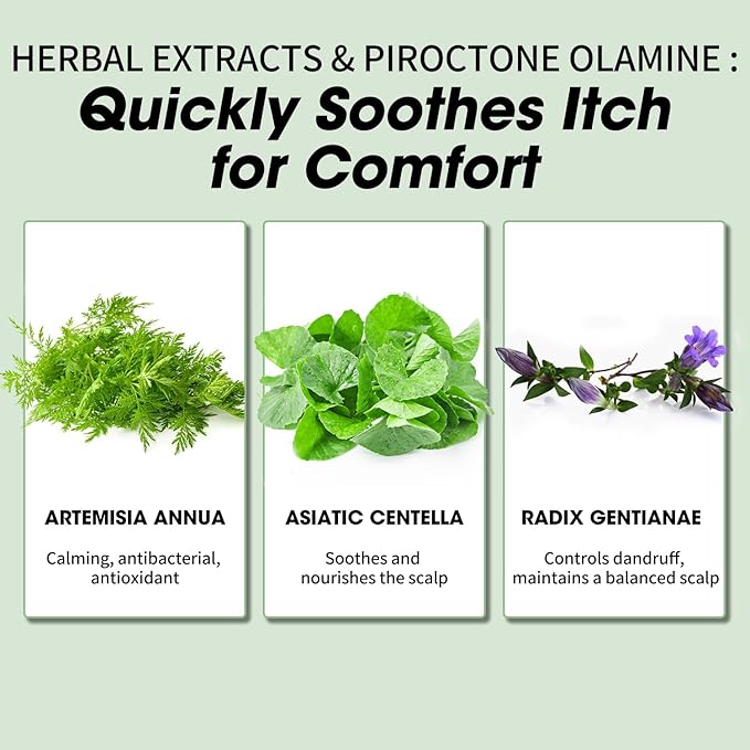 Anti Dandruff Shampoo - Scalp Deep Cleansing, Excess Sebum Care, Natural Ingredients - For Women & Men, Soothes Itchy, Dry Scalp, 16.8 fl.oz