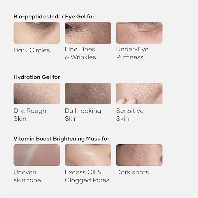 3-in-1 Skin Radiance Kit | Under Eye Gel + Vitamin Boost D-Tan Mask + Hydration Gel