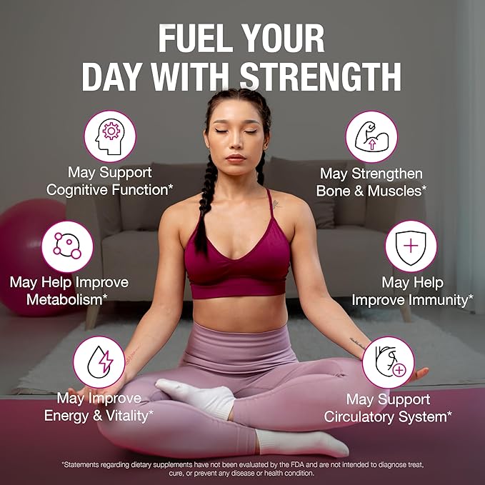 Pure By Nature One-Daily Multivitamin for Women, Immune Support Supplement with Non-GMO Ingredient, Vitamin & Minerals for Energy, 60 Veggie Capsules