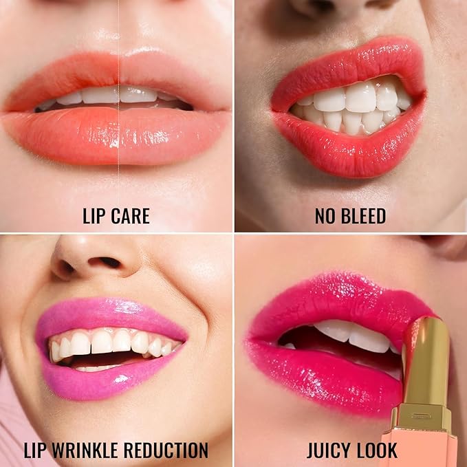 Oulac Shine Orange Lipstick for Women, 2 in 1 Glossy Coral Orange Tinted Lip Balm, Hydrating Lipstick for Dry Lips, Moisture Shine Juicy Finish Vegan 2.2g/0.07oz (18)