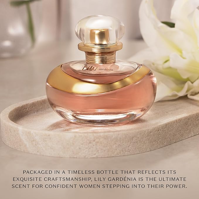 O Boticário Lily Gardénia Eau de Parfum for Women, A Bold, Intense White Floral Fragrance, 2.5 Ounce