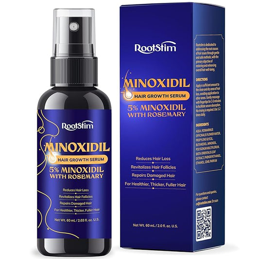5% Minoxidil Hair Growth for Men and Women: Extra Strength Minoxidil Hair Loss Treatment Serum with Rosemary for Faster Stronger Thicker Hair Growth 60ML