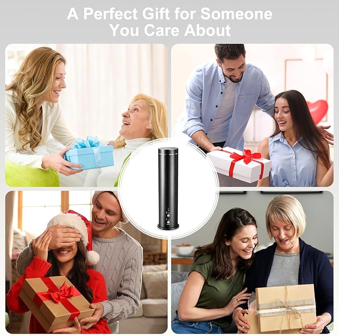 Waterless Essential Oil Diffuser Large Room Scent Diffuser for Home, Office, Hotel and Spas - Aromatherapy Diffuser Fragrance Oil Machine, Remote Control, Timer, Black