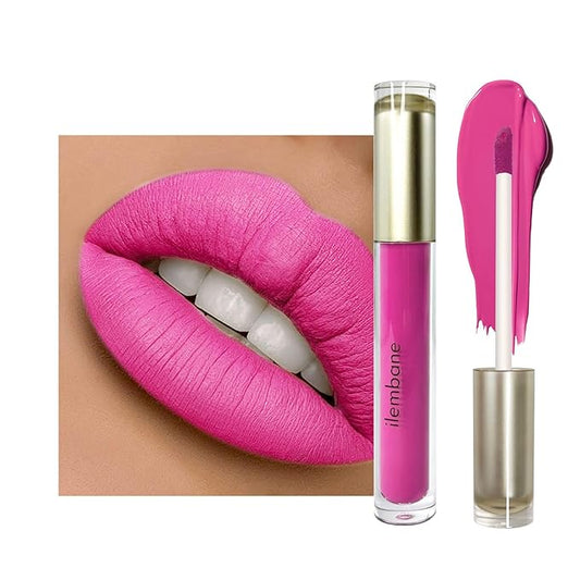 Pink Matte Liquid Lipstick – Super Stay, Highly Pigmented, Rich Lip Colors, Smudge-Proof, Waterproof, Transfer-Resistant (Fresh Petal)