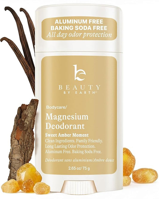 Natural Deodorant for Women - Aluminum & Baking Soda Free, USA Made for Long-Lasting Odor Protection, Made with 55% Organic Ingredients, Kid & Sensitive Skin Safe Magnesium Deodorant