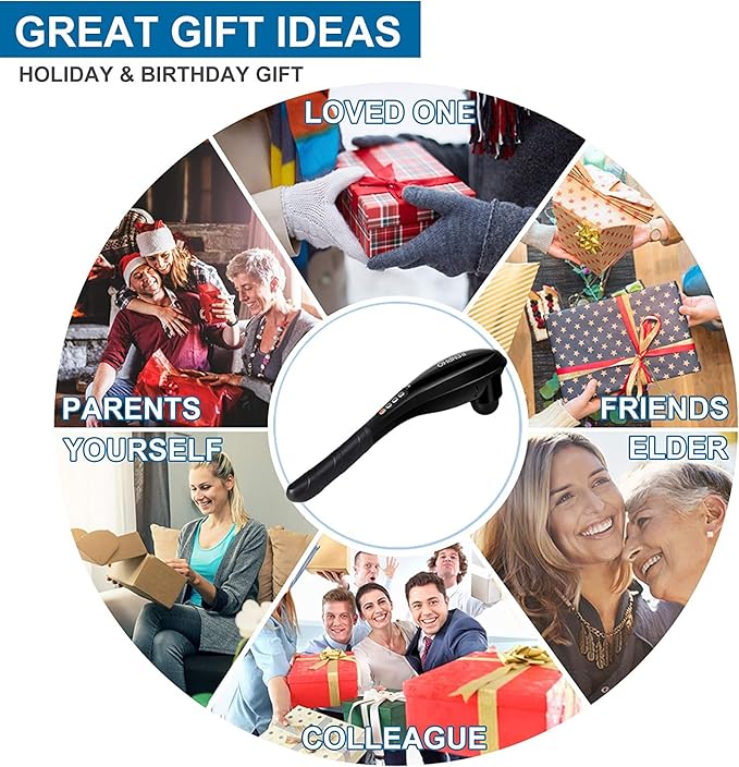 RENPHO Rechargeable Handheld Back Massager, Cordless Electric Neck Massage Tool for Shoulder, Foot, Leg, Calf, Gifts for Women and Men