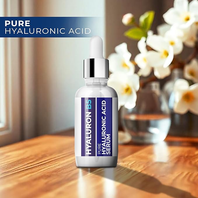 Hyaluronic Acid Serum for Face – 2.5% Hyaluronic Acid + 3% B5 - Acido Hialuronico B5 Serum for Women - Hydrating Formula for Fine Lines, Wrinkles & Anti Aging - 30ml