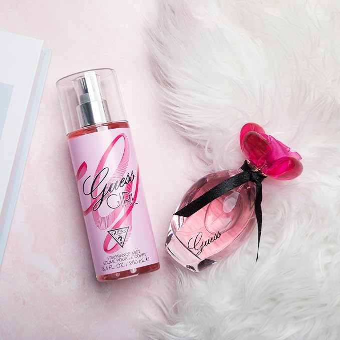 GUESS Girl Eau de Toilette 3 Piece Gift Set - Perfume Spray 3.4 Fl. Oz., Travel Spray 0.5 Fl. Oz., & Body Lotion 6.7 Fl. Oz