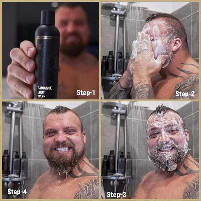 The Beard Struggle Men's Body Wash Hoenir's Poem - Gold Collection - Skin Cleaning Agent - Natural Body Wash - Shower Gel Liquid Soap - 240 mL / 8 US. fl. oz.