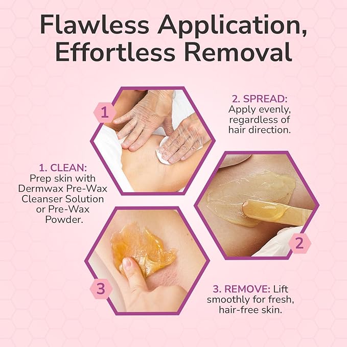 WAXXED Honeyed Hard Wax Beads 2.2LB – Budget-Friendly Golden Gel Waxing Beads That Melt Fast at Low Temp – Flexible Texture for Smooth Application – Clean Removal, Low Residue - Gentle for All Areas