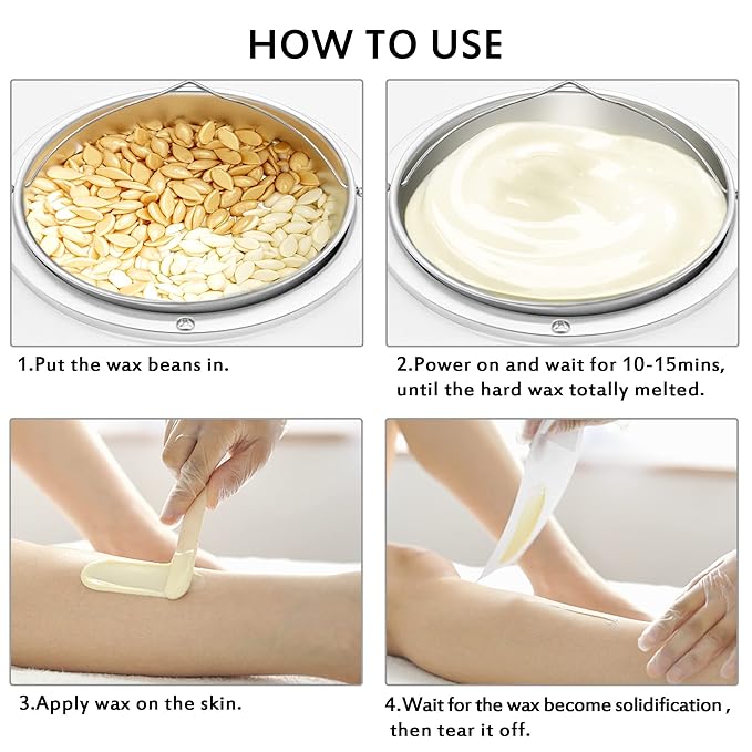 Large Single Wax Warmer Professional 3L Electric Wax Heater Machine Hold 5.5 Lbs Wax for Hair Removal, Large Wax Pot Paraffin Facial Skin Body SPA Salon Equipment with 100 Wax Sticks