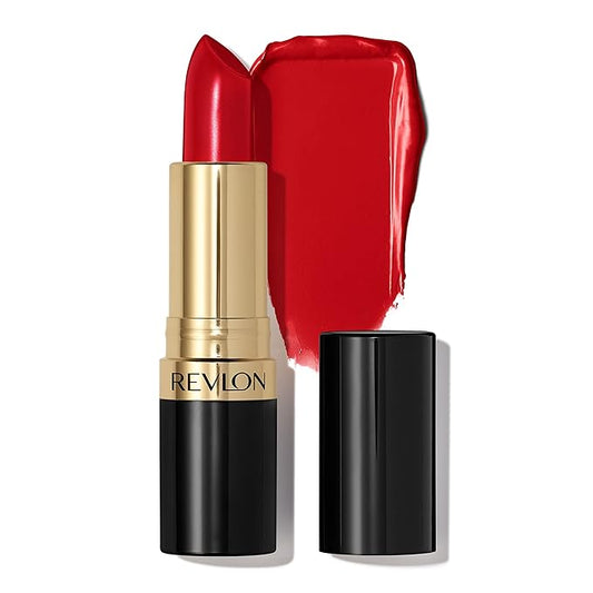 Revlon Super Lustrous Lipstick, Creamy Formula For Soft, Fuller-Looking Lips, Moisturized Feel, 775 Super Red, 0.15 oz