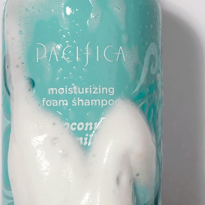 Pacifica Coconut Vanilla Moisturizing Foam Shampoo – Hydrating Foaming Shampoo for Dry, Dull or Damaged Hair, Lightweight Lather, Sulfate-Free Clean Beauty Vegan & Cruelty-Free Dermatologist Tested
