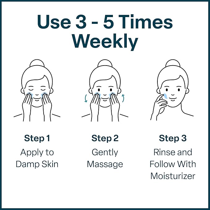 QRxLabs Glycolic Acid Face Wash Gel Cleanser - 6 fl oz - Exfoliating Facial Cleanser & Ingrown Hair Treatment for Blemish-Prone Skin