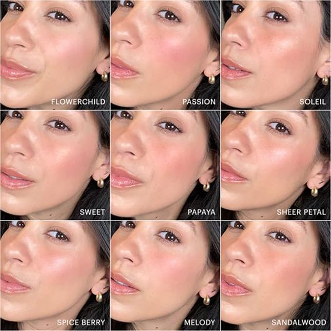 Glo Skin Beauty Blush (Sandalwood) - Pressed Powder Blush for Cheeks, High Pigment Mineral Face Makeup Creates a Natural, Healthy Glow