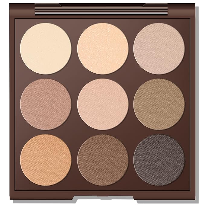 Neutral Eyeshadow Palette, Nude Eyeshadow Palette, Matte Eye Shadow Makeup Palette with Mirror, Long-Lasting Wear, Vegan, Cruelty-Free - 0.5oz