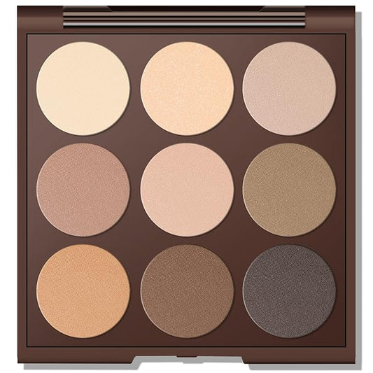 Neutral Eyeshadow Palette, Nude Eyeshadow Palette, Matte Eye Shadow Makeup Palette with Mirror, Long-Lasting Wear, Vegan, Cruelty-Free - 0.5oz