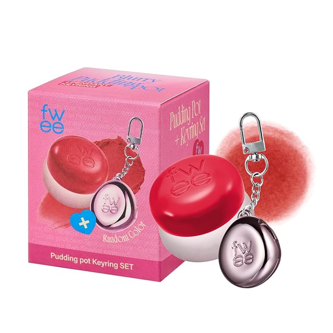 Blurry Pudding Pot + Keychain SET | Airbrushed Blush & Lip, Buildable Pigment, Long-lasting, Lightweight, Easy to Blend, Natural Soft Matte Finish Makeup – Ambitious (Warm Red) | 0.17 oz