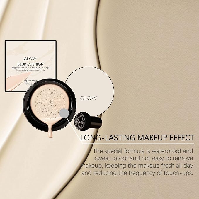 Makeup Foundation for Older Women,2026 New Mushroom Head Air Cushion CC Cream - BB Cream Foundation Makeup Moisturizing Concealer Lightweight Long-Lasting Full Coverage,Evens Skin Tone (Natural color)