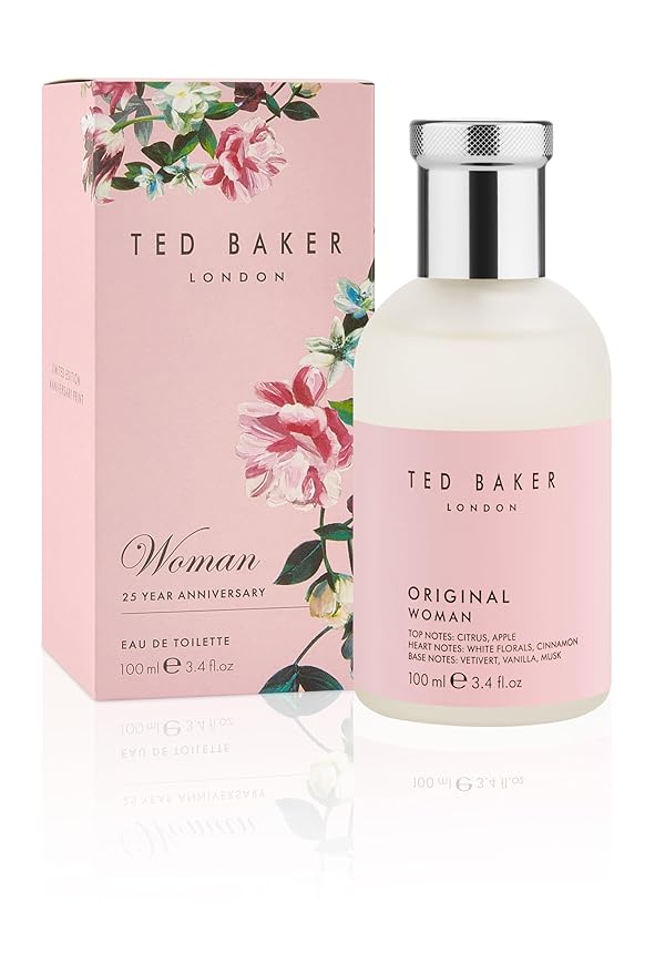 Ted Baker Woman Pink EDT, Floral Green Feminine Fragrance, Opening Notes are Fresh Peach, Bergamont and Tangerine with Warm Musk, Vanilla and Vetiver Base Notes, 3.38 fl oz