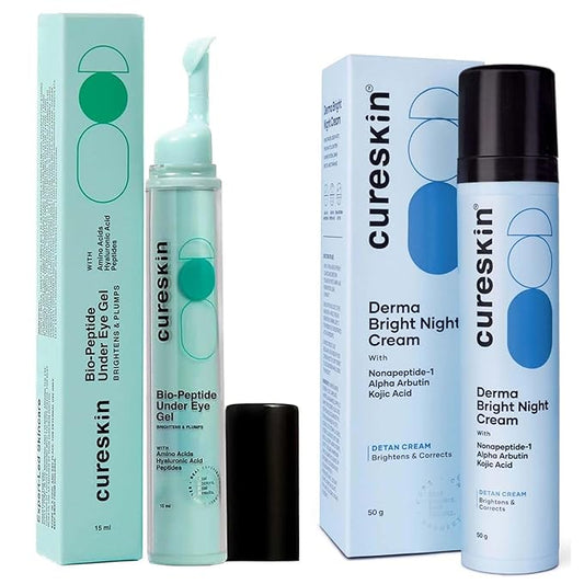 Glow Support Combo | Face Cream for Dull, Uneven Skin + Under Eye Gel | Reduces Tan & Refreshes Look