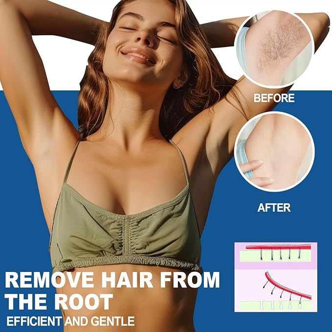 3lb Hard Wax Beads Bulk, Hypoallergenic Brazilian Waxing Bead, Unscented Sensitive Skin Stripless Wax Pellets, Coarse & Fine Hair Removal Wax Refill for Body, Face, Bikini Line, Underarm, Chest, Legs