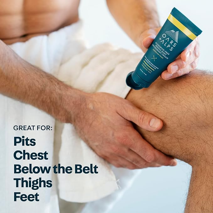 Oars + Alps Whole Body Deodorant for Men & Women, Aluminum Free & Deodorant with Ylang Ylang, Citrus, Patchouli, Multi-Action Odor Defense, Long Lasting, Anti-Chafe, California Coast, 2.5oz