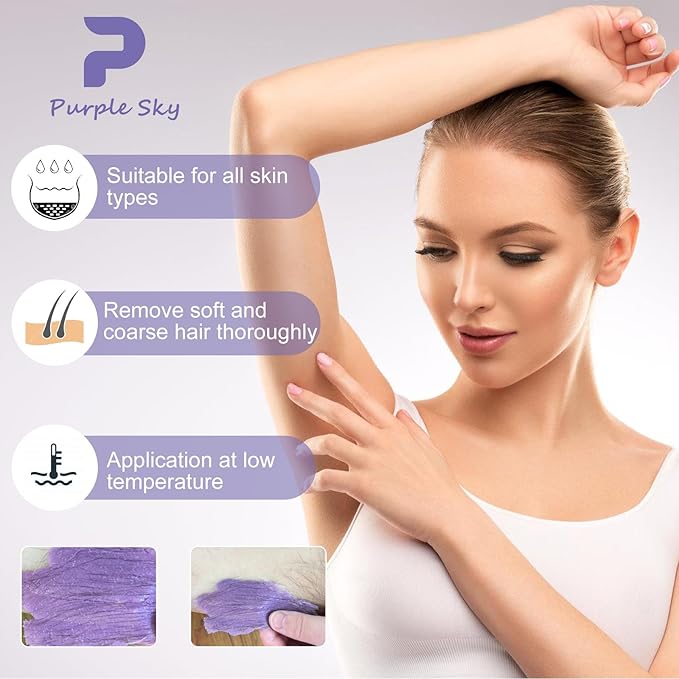 Smooth Hard Wax Beads Bulk - Professional Hair Removal Wax Kit for Coarse Hair & Sensitive Skin - Low Temperature, Painless Brazilian, Bikini, Face, Body Home Use (5lbs, Natural Pearl)