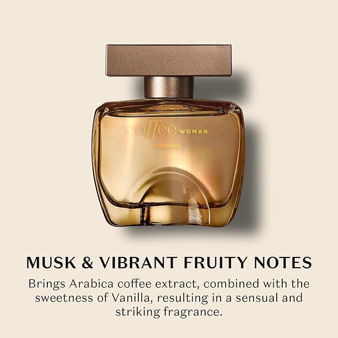 O BOTICARIO :: Coffee Woman Eau de Toilette, Long-Lasting, Fresh Fragrance Perfume for Women, 3.4 Ounce (100ml)