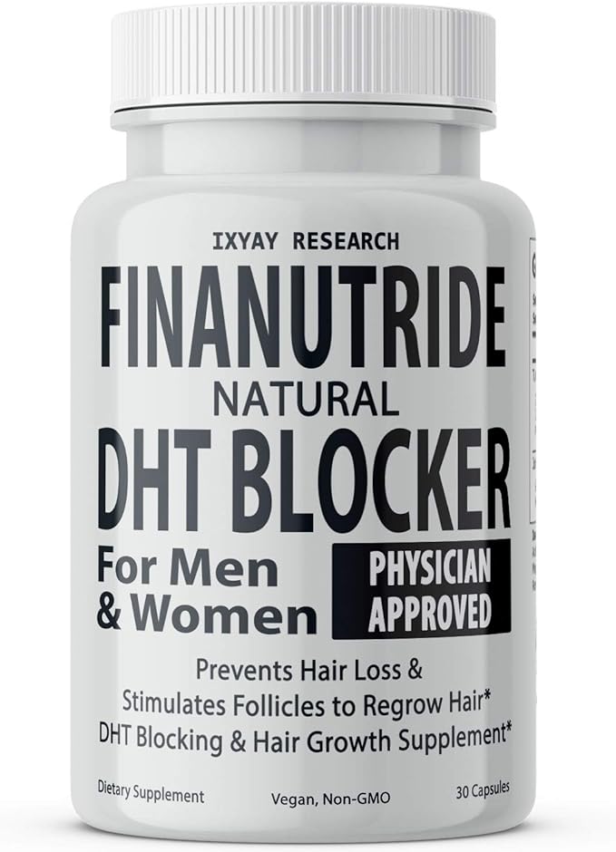 Finanutride Natural DHT Blocker & Hair Growth Capsules - Prevent Hair Loss, Stimulate Follicles, Proprietary Regrowth Treatment