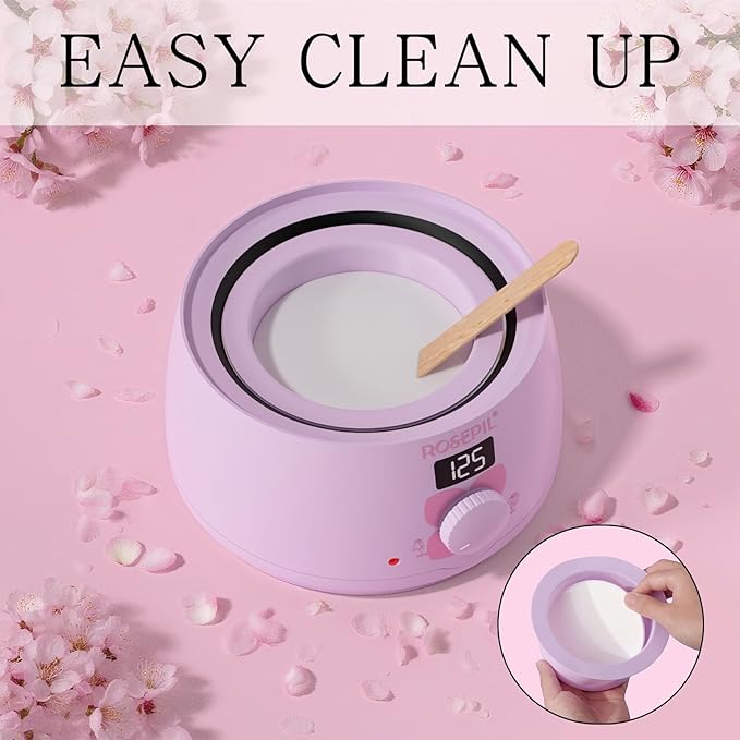 Digital Wax Warmer - Beginner-Friendly Waxing Kit with Smart Temp Control, 6 Packs (3 Colors) Wax Beads for Targeted Hair Removal - Ideal for Body, Bikini, face, Home Salon Use